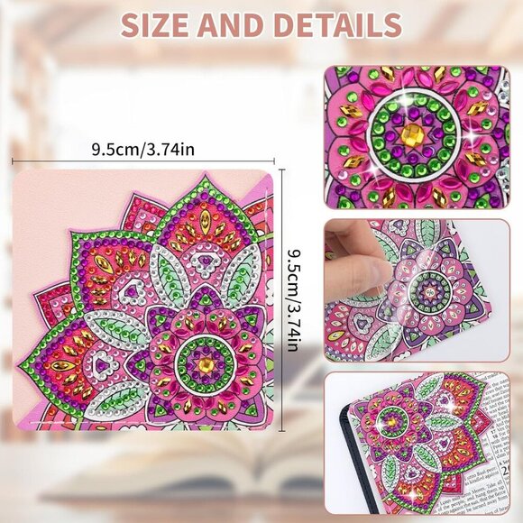 8 PCS Diamond Art Bookmarks, Diamond Painting Bookmarks for Book Lovers 5D DIY B - Picture 3 of 6